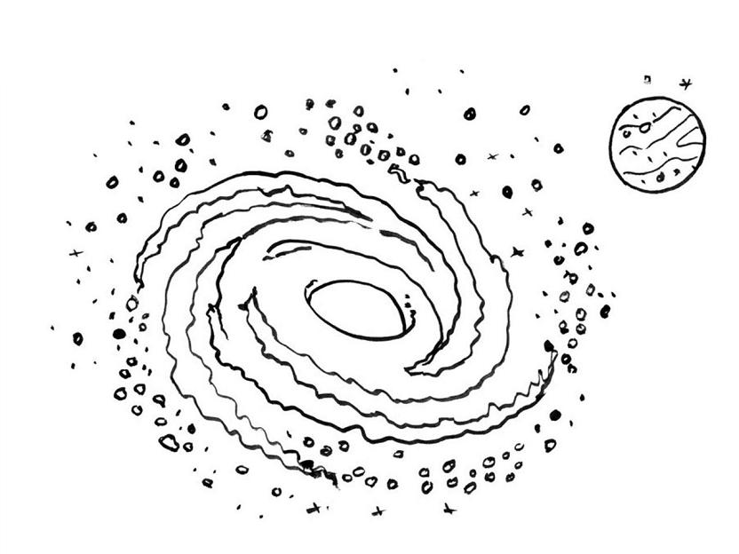 Млечный путь рисунок карандашом
