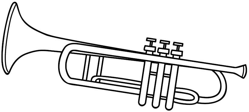 Тромбон рисунок карандашом