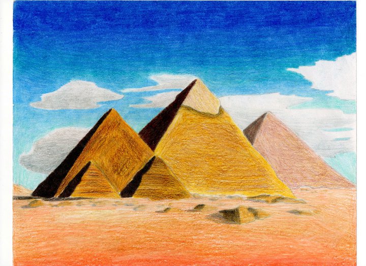 Египетские пирамиды рисунок