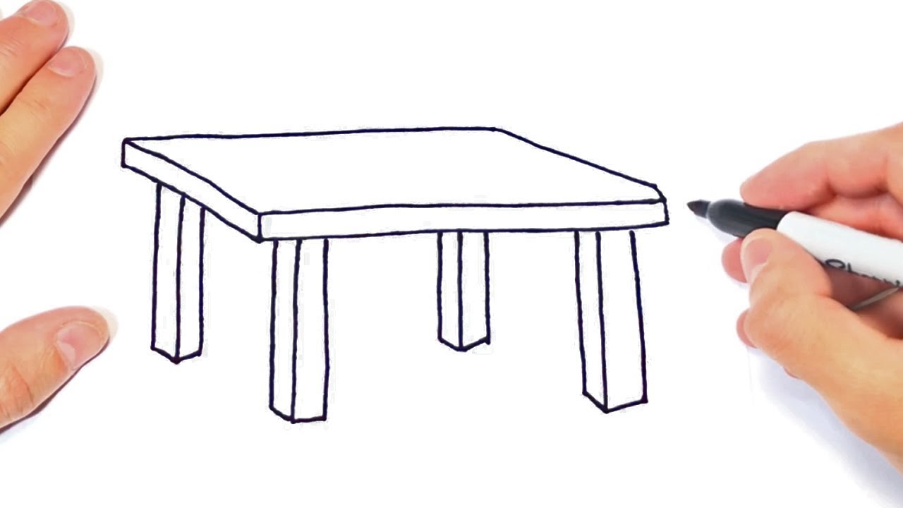 Рисунок карандашом стол и стул