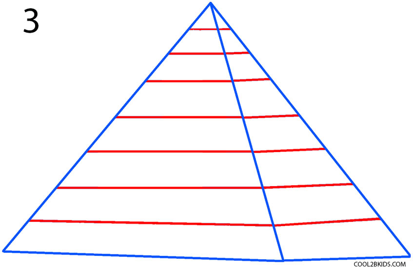 Пирамида рисовать карандашом