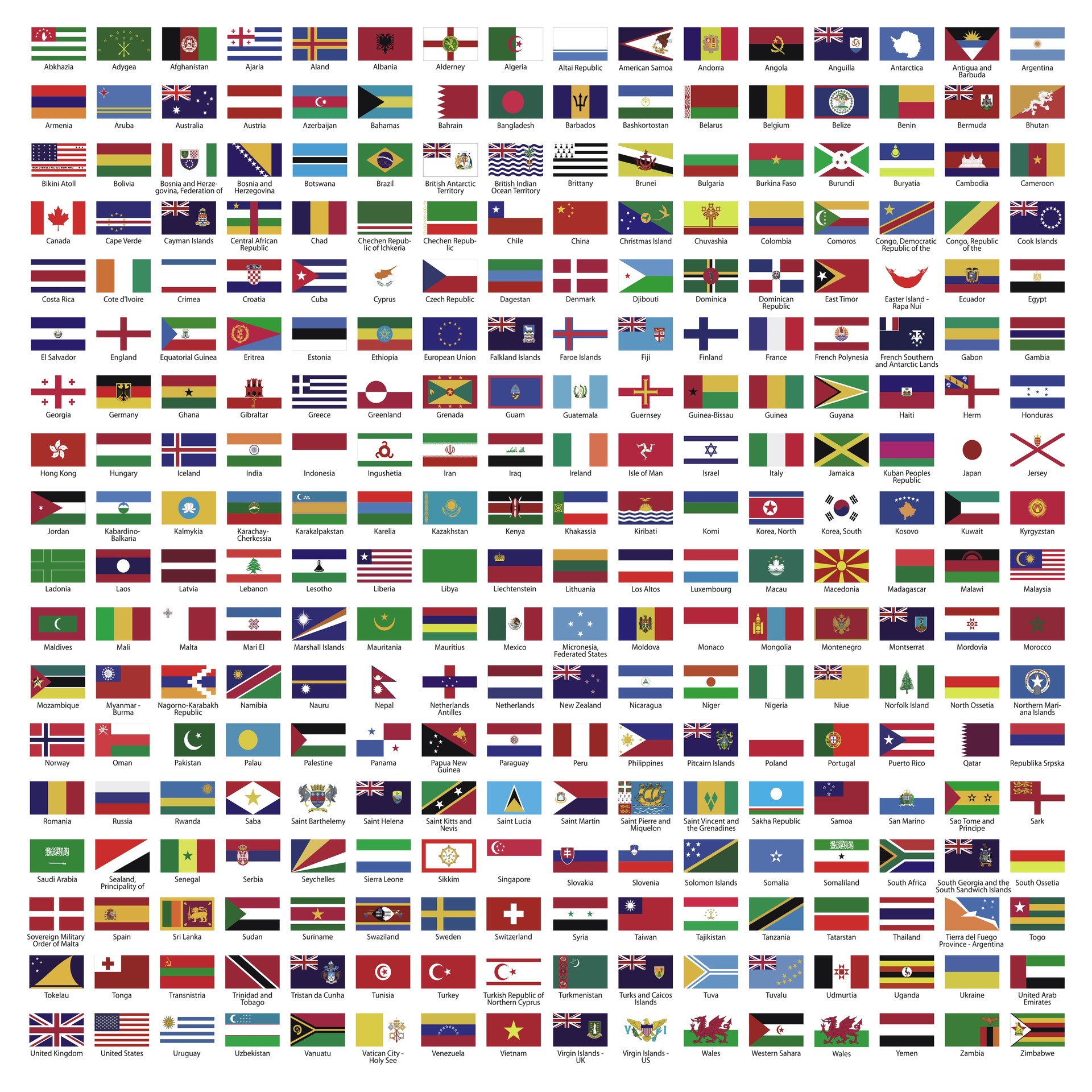 Флаги всех стран мира