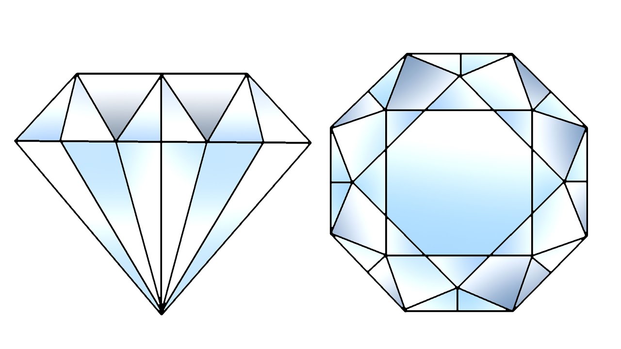 Как нарисовать бриллиант в фотошопе