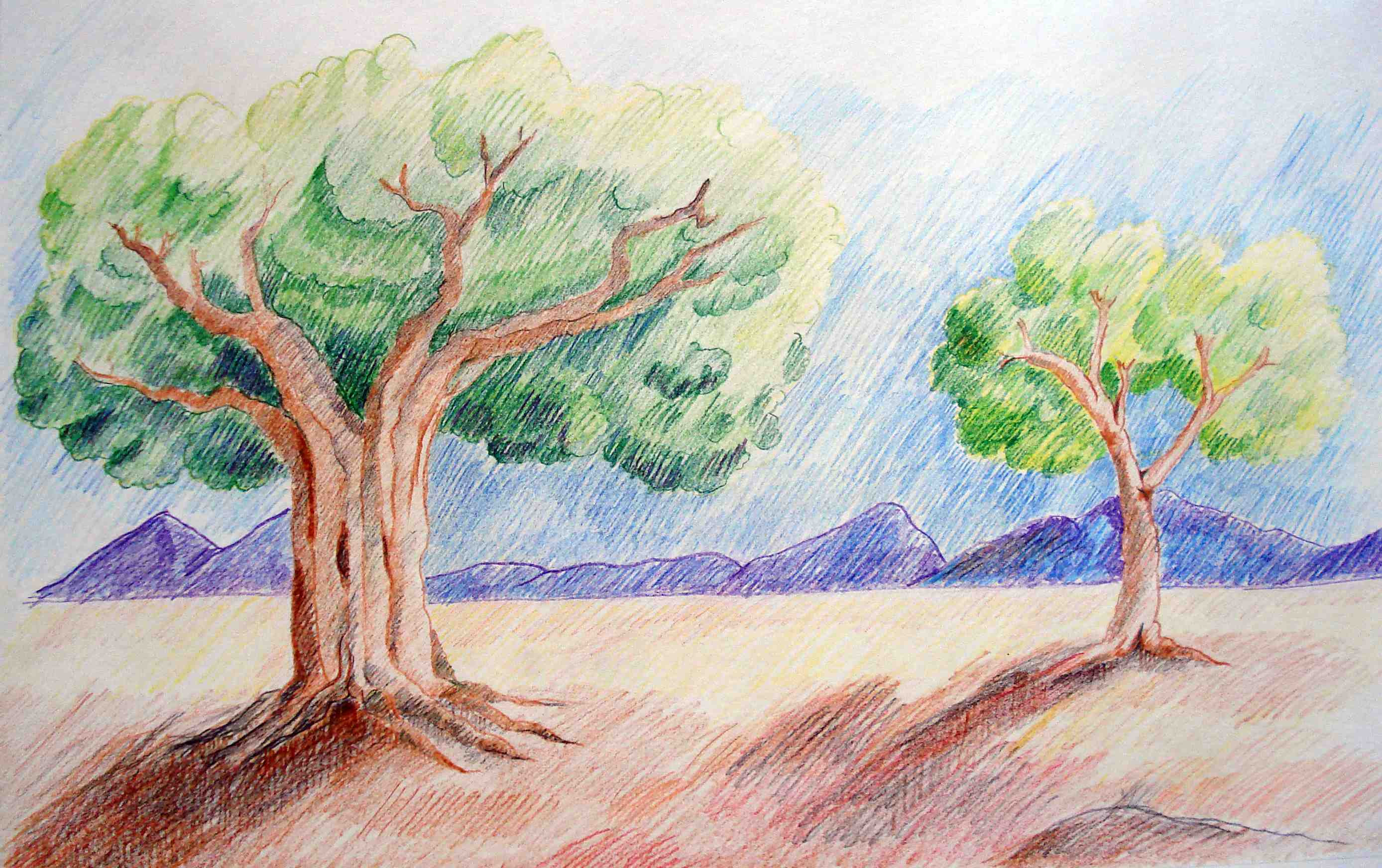 Рисовать летний пейзаж гуашью для начинающих легкий