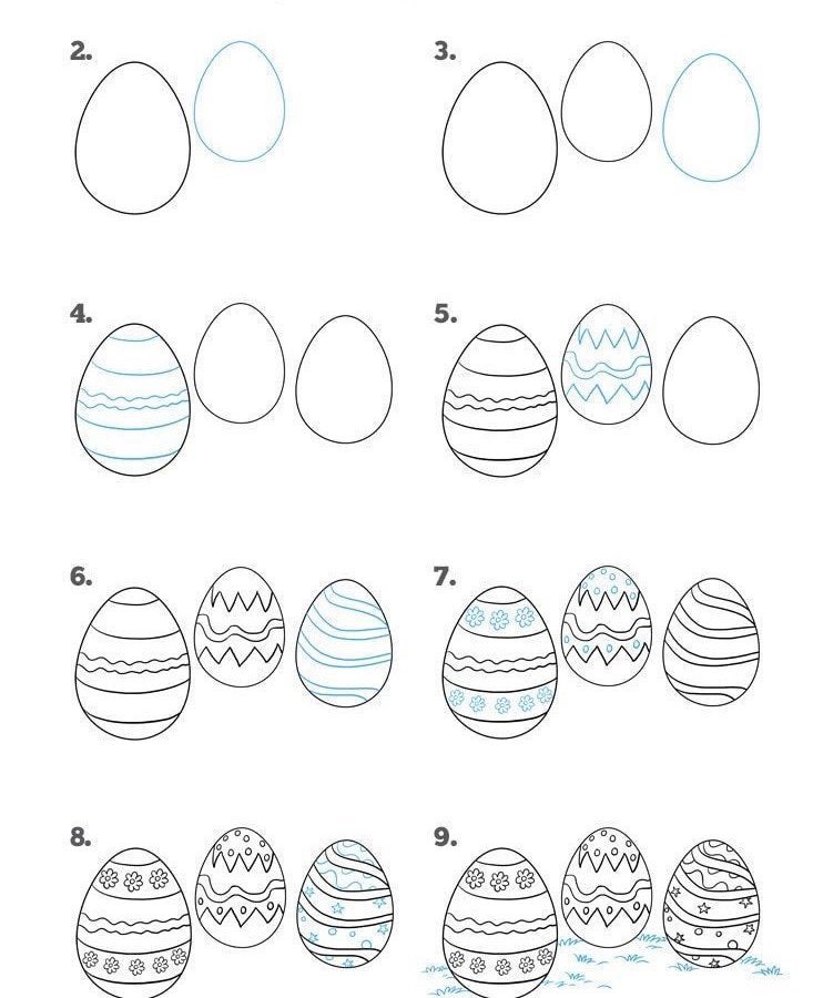 Как нарисовать яйцо