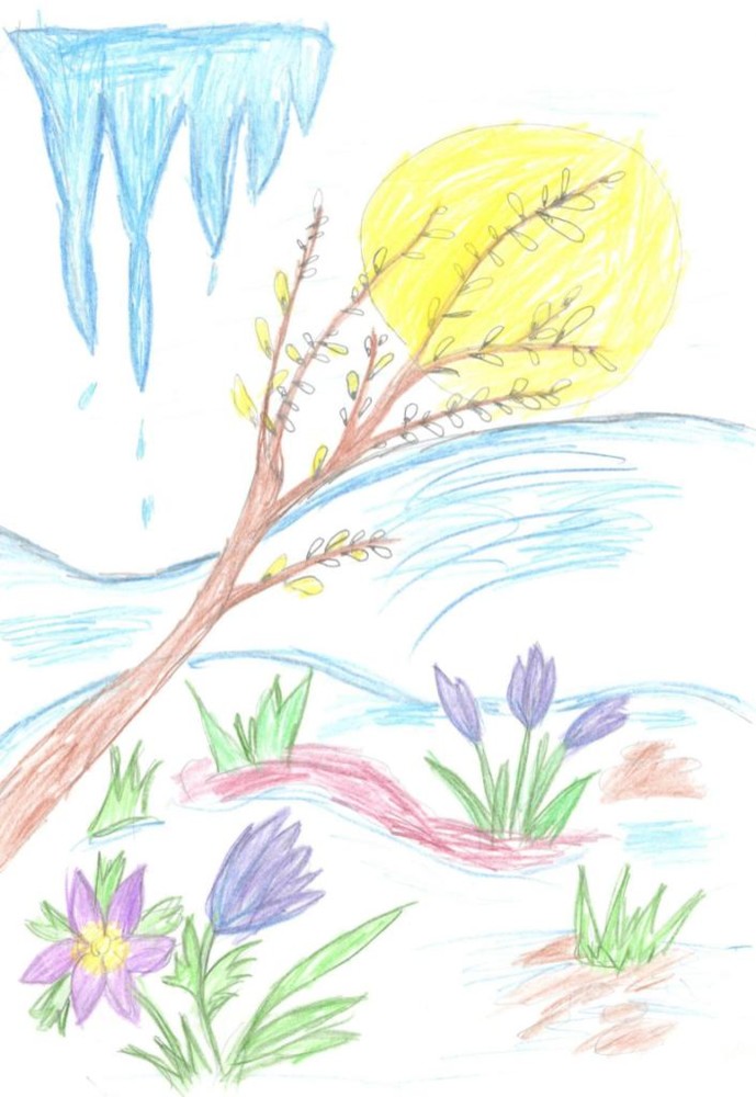 Расцветающая весна рисунок