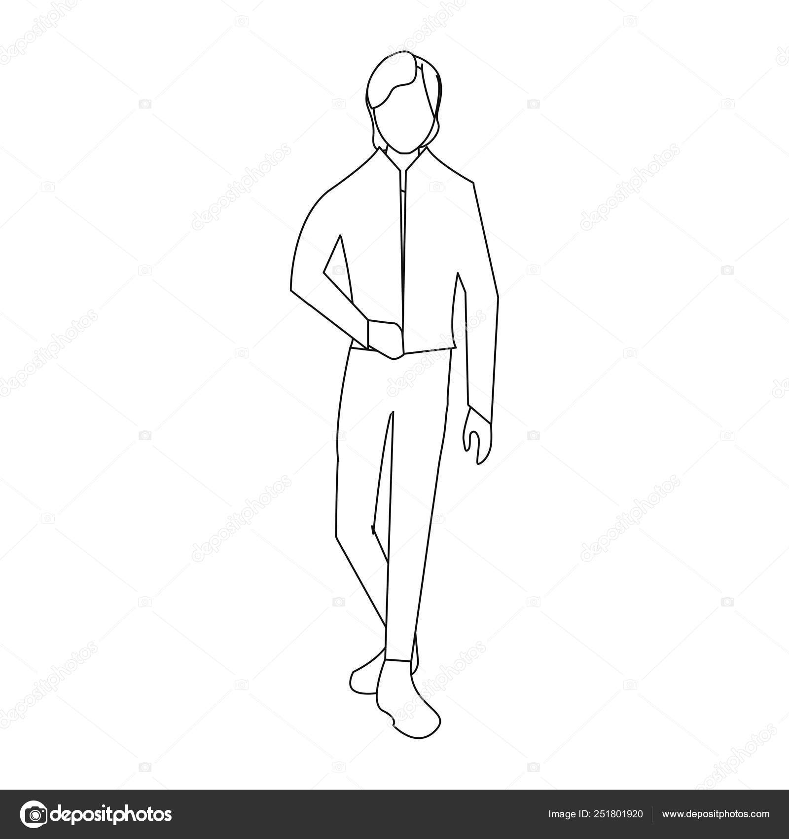 Как нарисовать человека стоящего боком