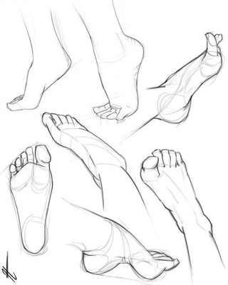 Рисовать ноги аниме