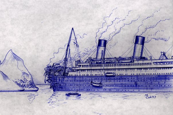 Картинки титаника для срисовки