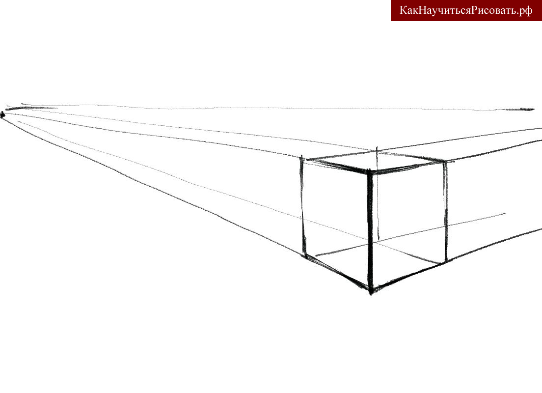Как рисовать куб в перспективе поэтапно