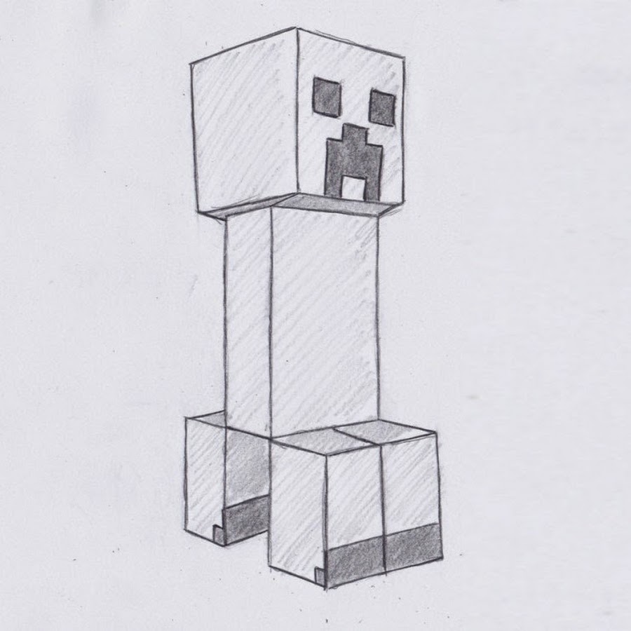 как нарисават карандашами майнкрафт #2