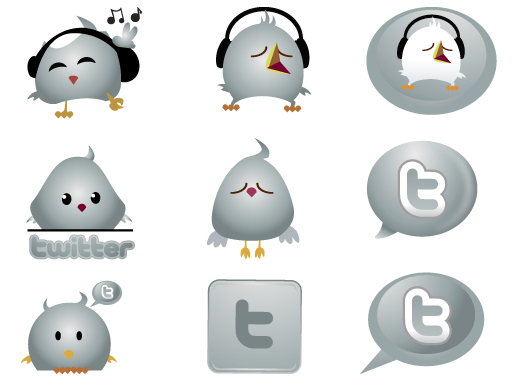 Cute Twitter Icons ~ Chrome