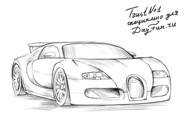 Как нарисовать bugatti