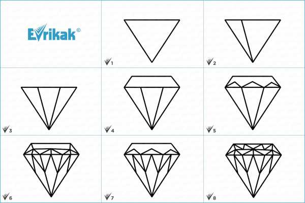 Как нарисовать алмаз