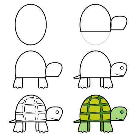 Черепаха нарисовать – Рисование карандашом для начинающих - рисуем ...