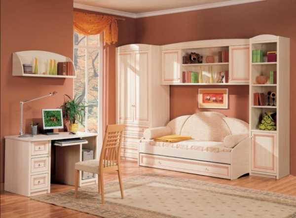 Эскиз детской комнаты с мебелью