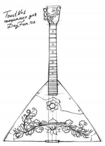 Как рисовать гусли