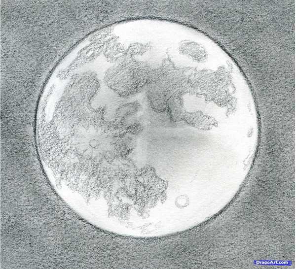 Как нарисовать луну красками масляными
