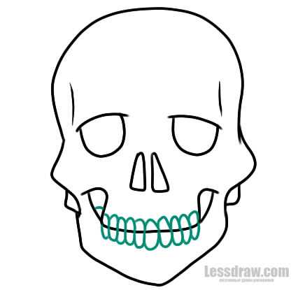 Как рисовать череп поэтапно