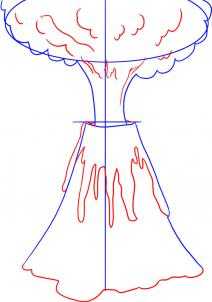 Как нарисовать вулкан