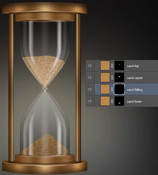 Как нарисовать песочные часы в фотошопе