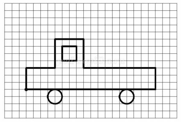 Рисунок машины по клеткам