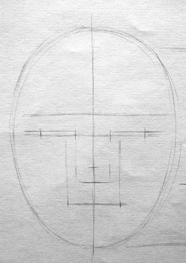 Нарисовать лицо мужчины карандашом поэтапно