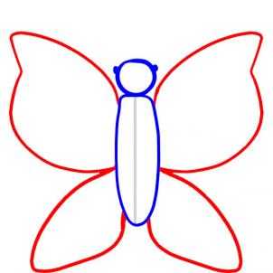 Как нарисовать бабочку поэтапно для детей 5 лет карандашом