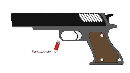 Оружие нарисовать карандашом легко