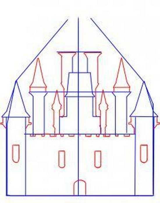 Как нарисовать замок принцессы