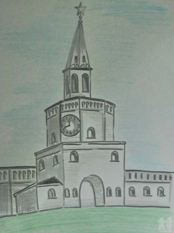 Казанский собор нарисовать