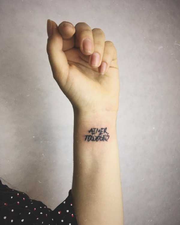Надя ручка татуировка на руке на запястье фото