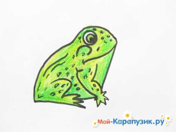 Как рисовать мультяшную лягушку