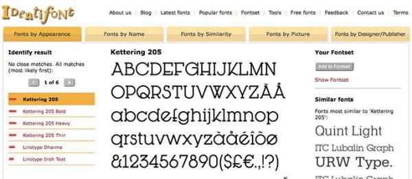 Myfonts поиск шрифта по картинке