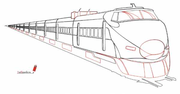 Картинка карандашом поезд