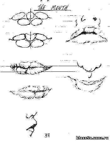 Как нарисовать рот легко и просто