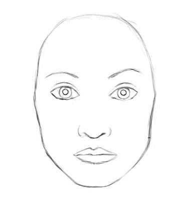 Рисунок лицо человека 6 класс