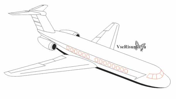 Рисуем самолет с детьми 7 лет