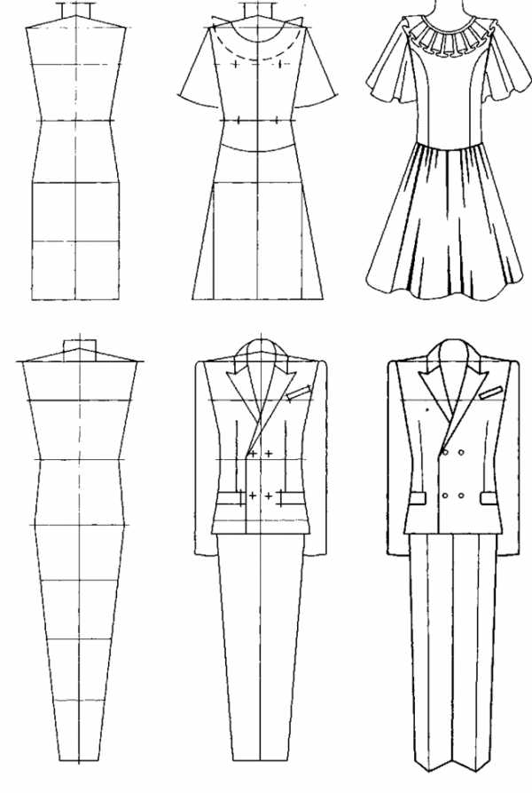 Эскизы одежды карандашом для начинающих