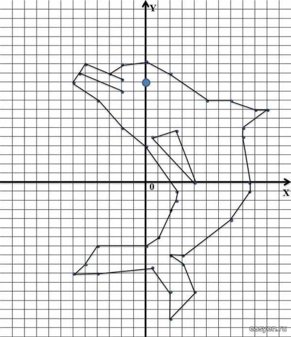 Рисунок животного по координатам 6 класс