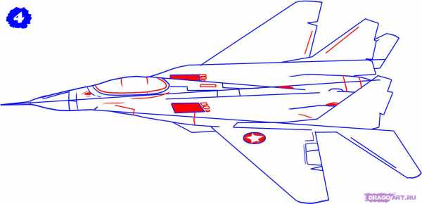 Истребитель рисунок простой
