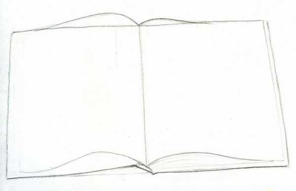 Как нарисовать книгу карандашом легко