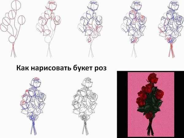 Рисунок букет цветов для учителя