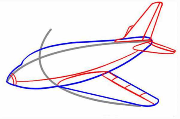 Самолет летит рисунок