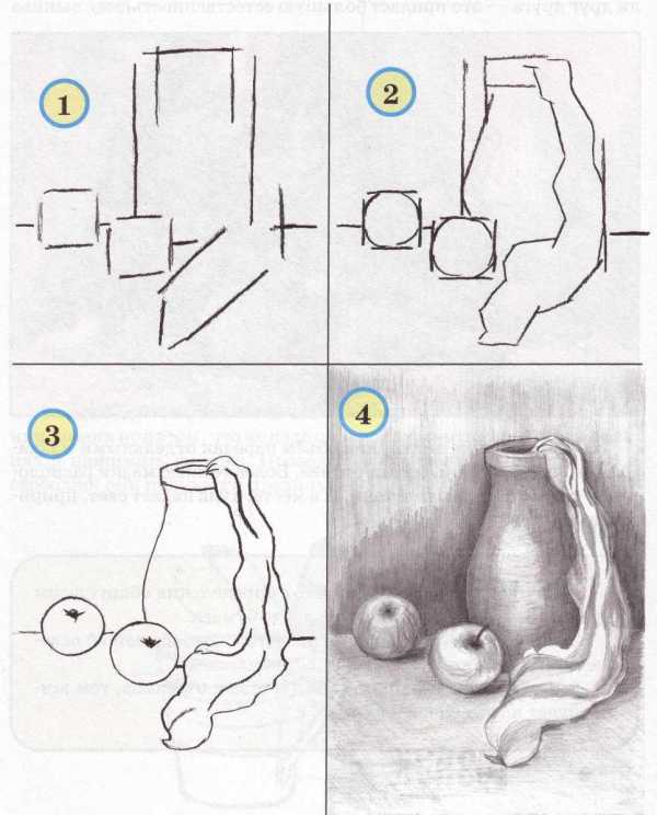 Натюрморт как нарисовать для начинающих
