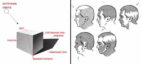 Как делать тени на рисунке карандашом