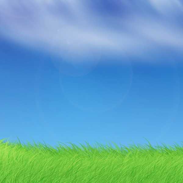 Картинка небо и трава для детей