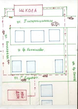 Карта дом школа дом рисунок