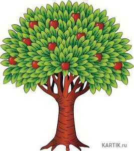 Яблоня в цвету картинки нарисованные для детей